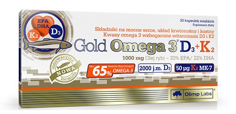 OLIMP Gold Omega 3 D3+K2 kaps. 30 szt.