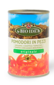 Pomidory bez skóry (puszka) BIO 400g LA BIO IDEA *