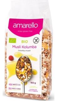 Musli kolumba bezglutenowe BIO 160g AMARELLO-dostępne 1op