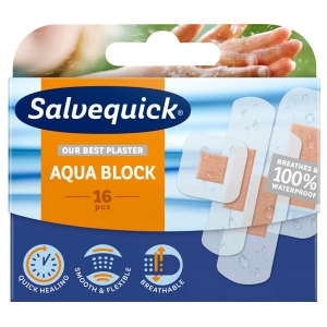 Plastry Salvequick Aqua Block 16 szt.
