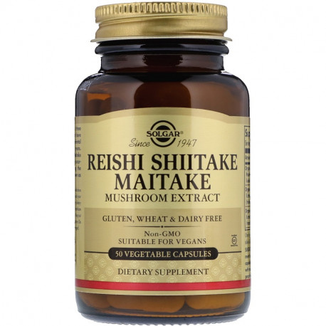 SOLGAR Reishi Shiitake Maitake ekstrakty 50 kaps.*