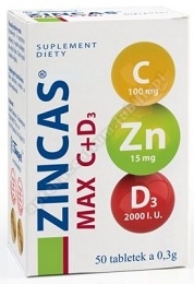 Zincas Max C+D3 tabl. 50 tabl.