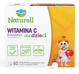 NATURELL Witamina C dla dzieci tabl.  60tab