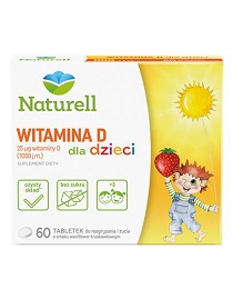 NATURELL Witamina D dla dzieci tabl. 60tabl.