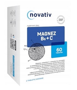 Novativ Magnez B6 + C tabl. 60 tabl.-data waznosci 30.09.2024