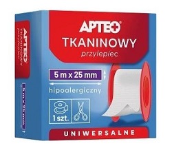 APTEO Włókninowy przylepiec 5mx 25mm  plast *