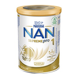 Nestle NAN Supreme Pro 1 HM-O, mleko początkowe dla niemowląt od urodzenia, 400 g