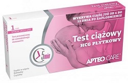 Test ciążowy hCG płytkowy APTEO 1 szt.