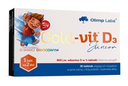 Olimp Gold-Vit D3 Junior sm.owocowym tabl.