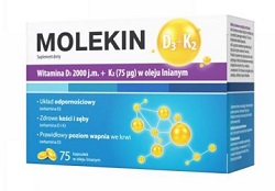 Molekin D3+K2 w oleju lnianym kaps. 75kaps