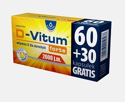 D-Vitum Forte 2000 j. m.  kaps.  90 kaps. 