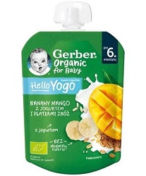 GERBER Deserek Banany mango z jogurtem i płatkami zbóż