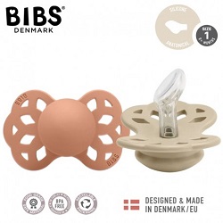 BIBS INFINITY 2-PACK VANILLA/PEACH S