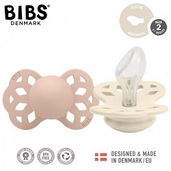 BIBS INFINITY 2-PACK IVORY/BLUSH M