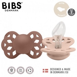 BIBS INFINITY 2-PACK BLUSH/WOODCHUCK M