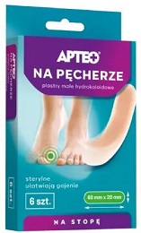 Apteo Plastry na pęcherze hydrokoloidowe małe 60 x 20 mm *