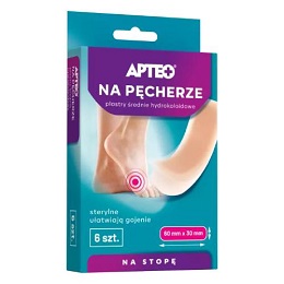 Apteo Plastry na pęcherze hydrokoloidowe średnie 60 x 30 mm *