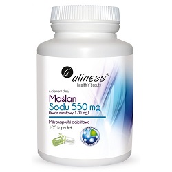 Aliness Maślan Sodu 550mg 100 kaps. *