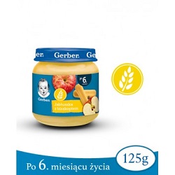 GERBER Jabłuszka z biszkoptem 125g