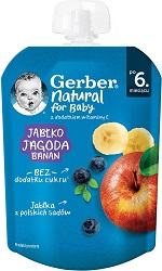 GERBER Deserek Jabłko jagoda banan 80 g