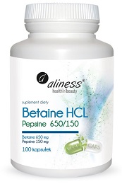 Aliness Betaina HCLPepsine 650/150 100 kaps.  *