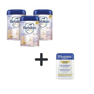 Bebilon PROfutura DUOBIOTIK 2, mleko następne po 6. miesiącu,  3x800g +Mustela sztyft Gratis