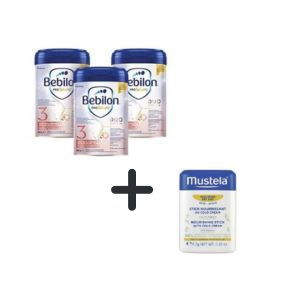 Bebilon PROfutura DUOBIOTIK 3, formuła na bazie mleka po 1. roku życia 3x800g +Mustela sztyft UV *