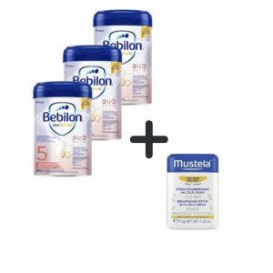 Bebilon Profutura Duobiotik 5 formuła na bazie mleka Junior dla przeds 3x800g +Mustela sztyft Gratis