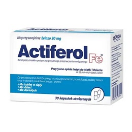 Actiferol Fe 30 mg 30 kaps.-data waznosci 31.10.2024-dostepne 1 op