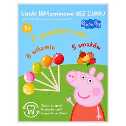 Lizaki witaminowe bez cukru Peppa Pig mix