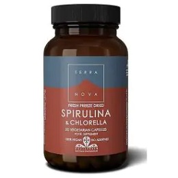 Terranova Spirulina I Chlorella 50 kaps. -data waznosci 2025.06.30