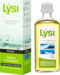 LYSI Tran islandzki o smaku cytrynowo miętowym 240ml