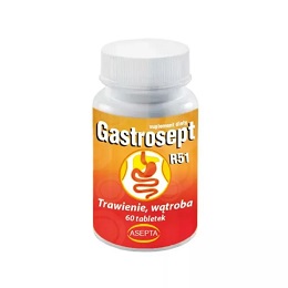 Gastrosept R51 tabl. 60 tabl.-data waznosci 30.03.2025