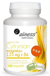 Aliness Cytrynian Magnezu 125 mg B6 z 100 kaps.