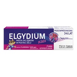 Elgydium Kids pasta do zębów 3-6 lat Fluorinol Protect+  o sm. czerw. owoców 50 ml *