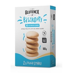 Biszkopty bez dodatku cukrów bezglutenowe 100g Glutenex*
