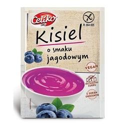 Kisiel o smaku jagodowym bez dodatku cukrów bezglutenowy Celiko 40g*