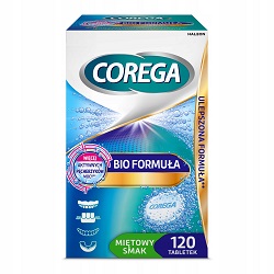 Corega Bio Formuła Tabletki do czyszczenia protez zębowych 6 tabl. 1 listek *