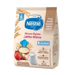 Nestle Kaszka mleczno ryżowa jabłko-wiśnia 230 g -do 2 dowolnych mus bobofrut 150g Gratis !!