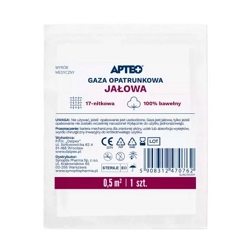 Gaza opatrunkowa jałowa 0,5 m2 1szt. APTEO *